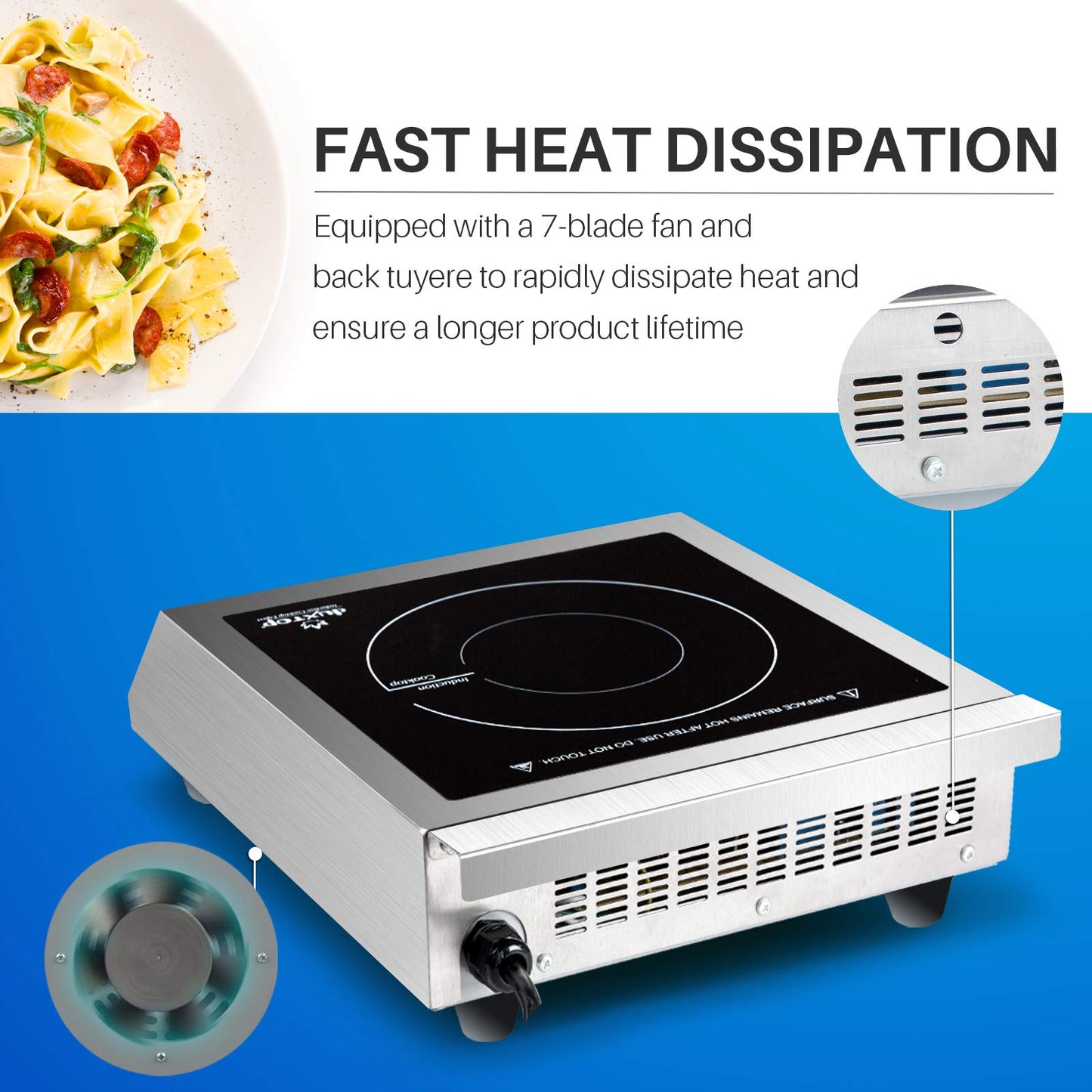 Duxtop Professional Portable Induction Cooktop, Commercial Range Countertop Burner, 1800 Watts Induction Burner with Sensor Touch