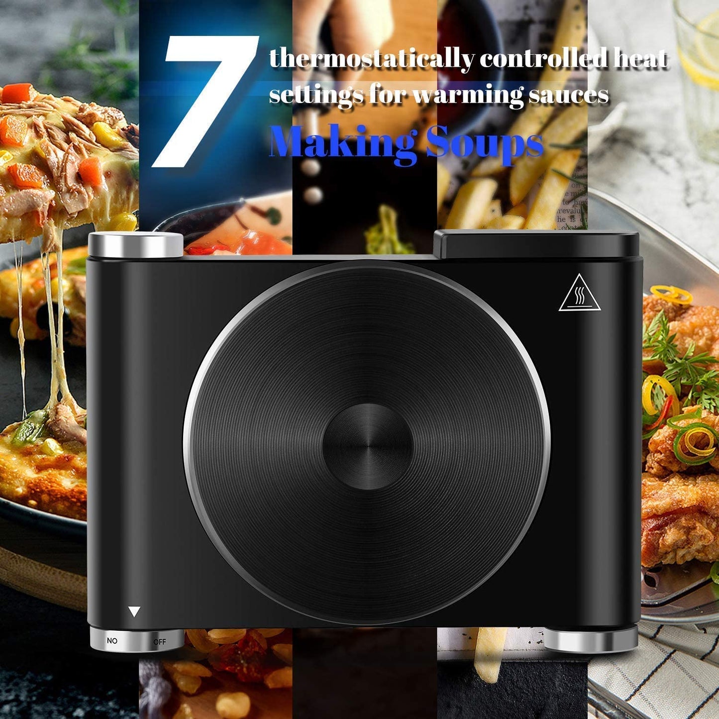 Cusimax Hot Plate Electric Burner Single Burner Cast Iron hot plates for cooking Portable Burner 1500W with Adjustable Temperature Control Stainless Steel
